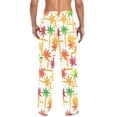 thumbnail image 4 of Autumn Fall Maple Leaves Men's Pajama Pants Cotton Long Sleepwear Lounge Pants L, 4 of 7