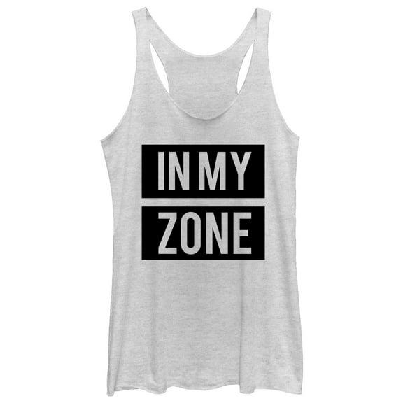 Women's CHIN UP In My Zone  Racerback Tank Top White Heather Small
