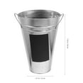 thumbnail image 4 of 1Pc Iron Sheet Flower Bucket with Waterproof Blackboard Sticker Hydroponics Flower Container Garden Planter Display Flower Tub for Flower Shop Silver (30cm Height), 4 of 9