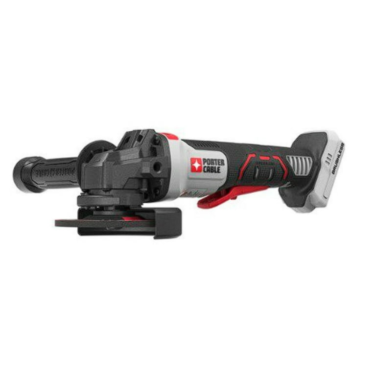 PORTER CABLE 20V Angle Cordless 4 1 2 inch Brushless Grinder Battery Powered Rechargeable PCCG400B Shell Walmart