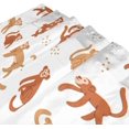 thumbnail image 3 of FREEAMG Cute Monkeys Shower Curtain with Hooks, Waterproof Washable Fabric Shower Curtain for Bathroom Bathtub Decor, 60"x 72", 3 of 6