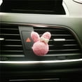 thumbnail image 4 of NIBOLOG Car Air Freshener Holder Bunny Bowknot Shape Shiny Rhinestone Auto Air Outlet Freshener Perfume Clip, 4 of 7