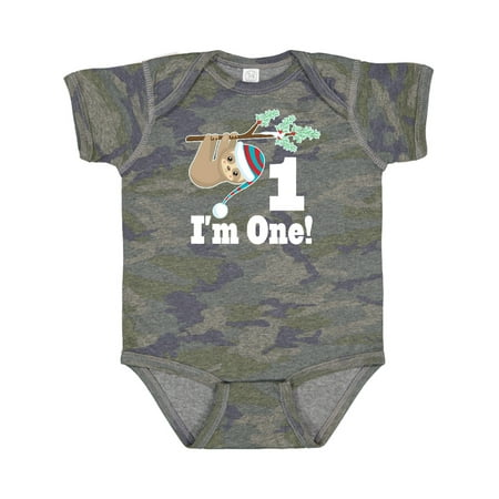 

Inktastic First Birthday Sloth 1 Year Old Gift Baby Boy or Baby Girl Bodysuit