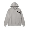 thumbnail image 5 of THNCYX Hoodies For Men With Zipper Chest Pocket Long Sleeve Top Loose Fit Casual Street Style Soft Mens Sweatshirt Fall Outfits S-2XL, 5 of 8