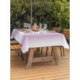 thumbnail image 4 of 60x84 Inch Outdoor Tablecloth with Umbrella Hole Zipper Rectangle Light Purple White Rectangular Tablecloths Outside Waterproof Gradient Solid Stripes Geometric Patio Table Cover for Picnic Party, 4 of 8