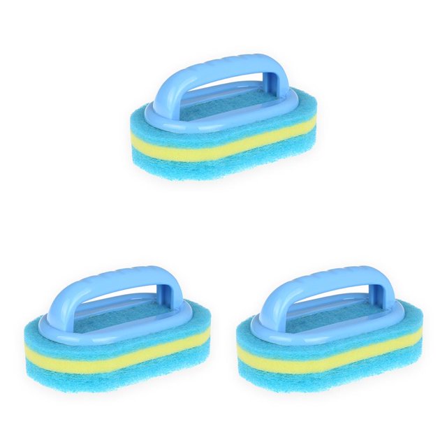 Yuarrent Cepillo de esponja portátil de mano con mango de plástico, cepillos inodoros para interior, hogar, cocina, suelo, fregadero, herramienta de Type4 NO4 Yuarrent CBP190152