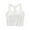 White, variant on Kaemgyyd Workout Tops for Women Seamless Crew Neck Racerback Stretchy Tee Soft Breathable Athletic Cropped Shirt with Built-In Bra