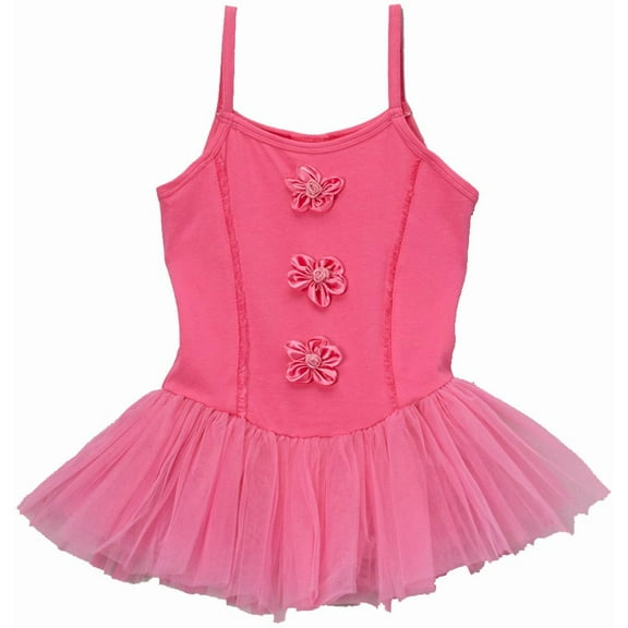 Wenchoice Hot Pink Flower Skirted Leotard Girl's L(5T-6T)