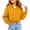 #A01-Yellow, variant on Abcomgle Girls Zip Up Hoodie 7-8 Cropped Long Sleeve Jacket for Kids Cute Fashion Lightweight Girls Zip Up Sweater with Pockets
