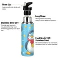 thumbnail image 3 of Cute Penguins with Gold Medals Stars Cartoon Sports Bottle with Straw Stainless Steel Water Jug Portable Thermal Cup Leak-proof 600ML, 3 of 9