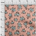 thumbnail image 1 of oneOone Polyester Lycra Peach Fabric Leaves & Floral Artistic Craft Projects Decor Fabric Printed By The Yard 56 Inch Wide, 1 of 4