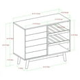 thumbnail image 3 of Pemberly Row 36" Louvered Door Home Bar Cabinet with Adjustable Shelf in Walnut, 3 of 5