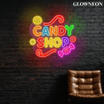 thumbnail image 3 of GLOWNEON Candy Shop Neon Sign, Sweet Shop LED Light, Candy Store & Dessert Bar Acrylic Wall Decor, 3 of 4