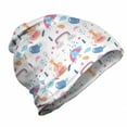 thumbnail image 1 of Doodle Unisex Beanie, Colorful Funny Various Items, Hiking Outdoors, Multicolor, by Ambesonne, 1 of 1