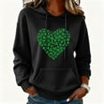 thumbnail image 1 of Ounisa St. Patrick's Day Hoodies Sweatshirt for Women Clover Graphic T Shirts Patty's Day Long Sleeve Tee Tops Pullover, 1 of 6