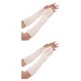 thumbnail image 1 of Minnieouse 1 par de manoplas sin dedos, brazos elegantes, cubierta cálida, manoplas de medio dedo, manoplas térmicas largas para niñas, Type2 NO2, 1 of 6