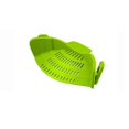 thumbnail image 1 of Colador de cocina de silicona Yashi con clip para escurrir sartenes cuencos embudo verde, 1 of 4