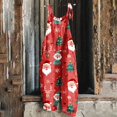 thumbnail image 1 of LOVEVERClearance Women‘s Fashion Christmas Print Loose Adjustable Wide Leg Pocket Overalls, 1 of 5
