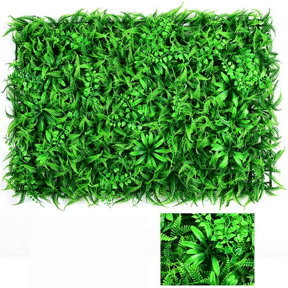 Pompotops Outdoor Artificial Green Plant Wall Simulation Plant Wall Decoration Living Room Interior Background Flower Wall Green Wall Hanging Plastic Fake LawnDoor Fence Fence Protection