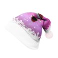 thumbnail image 3 of Christmas Hats for Women Velvet Light Pink Santa Hat for Women Christmas Caps, 3 of 3