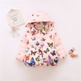thumbnail image 2 of CUZIBR Baby Girls Winter Autumn Warm Kids Butterfly Winter Jacket Coats Outerwear Cute Dailywear For Toddler, 2 of 9