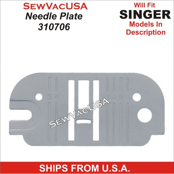 Singer Compatible Needle Plate 310706 Fits 500, 800, 6000 Class & More See Description