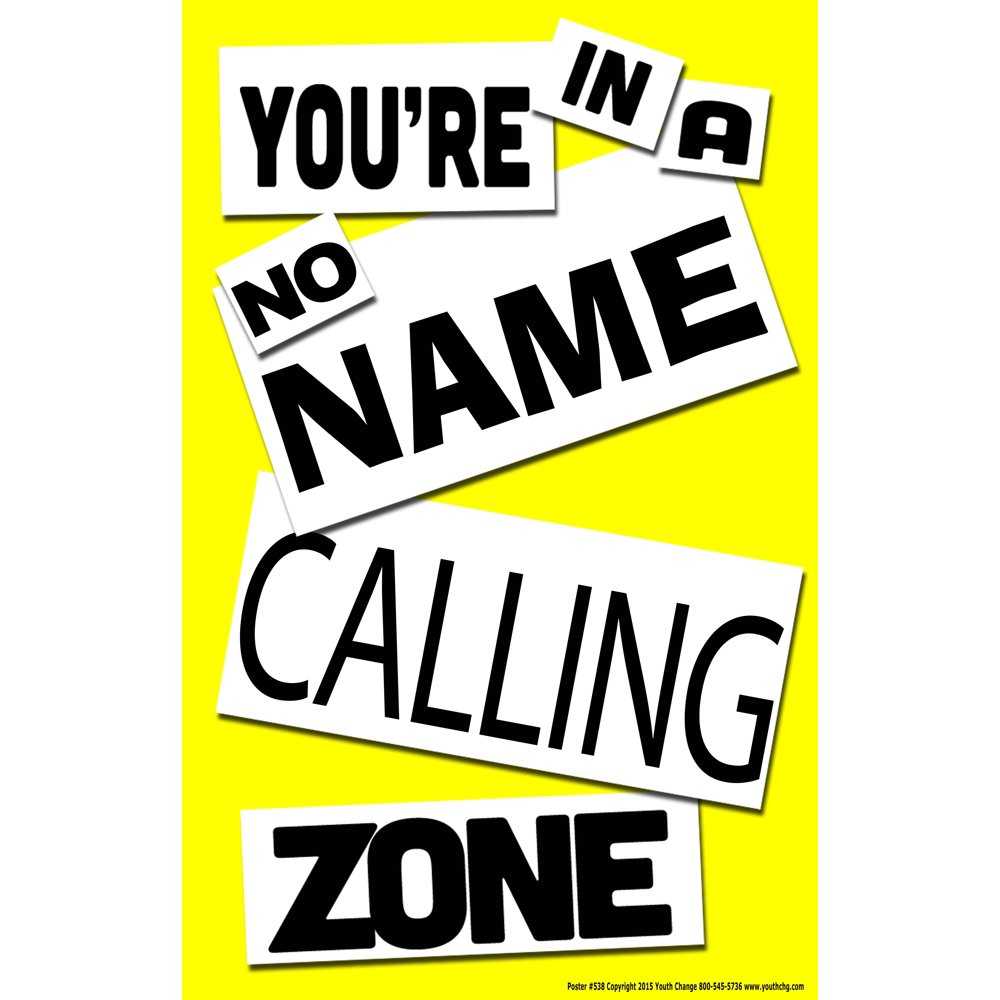 Youth Change Poster #538 No Name-Calling School Rules Poster for Classrooms - Walmart.com ...