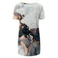thumbnail image 4 of Fesfesfes Running Clothes for Women's Summer Round Neck Loose Tops Casual Print Short Sleeve Blouse T-Shirts for Women 8(L), 4 of 5