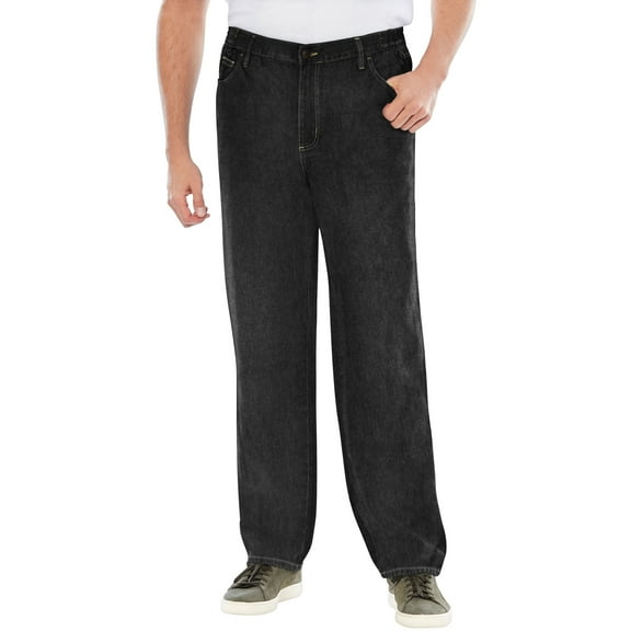 Liberty Blues Men's Big & Tall Lightweight Comfort Side-Elastic 5-Pocket Jeans