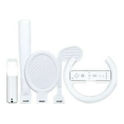 dreamGEAR Play & Grip Soft Sports Kit - Accessory kit for game console - white - for NINTENDO Wii Remote, Wii Remote Plus, Wii Remote with Wii MotionPlus