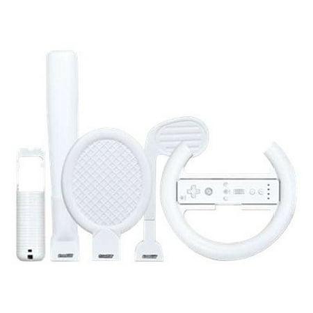 dreamGEAR Play & Grip Soft Sports Kit - Accessory kit for game console - white - for NINTENDO Wii Remote, Wii Remote Plus, Wii Remote with Wii MotionPlus