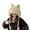 Beige, variant on Women Fluffy Knit Beanie Hat, Winter Plush Warm Knit Cat Ear Skull Cap Outdoor Ear Cover
