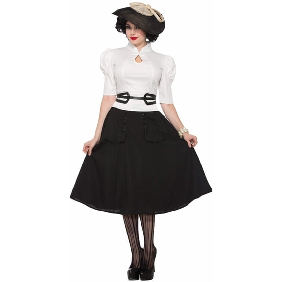 1940'S WHITE GATHERED SHIRT-FE