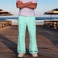 thumbnail image 5 of Delconic Mens Basic Lounge Pants Drawstring Elastic Waist Straight Leg Full Length Sweatpants with Two Side Pockets Cyan L, 5 of 7