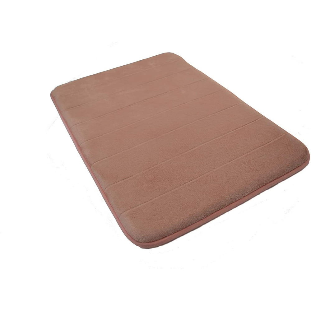 Blush Rose Pink Memory Foam Bath MatIncredibly Soft and Absorbent Rug