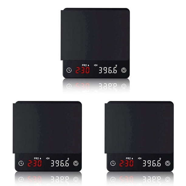 3X Mini BáScula de Cocina Inteligente con Pesaje de PrecisióN BáScula de Café Digital Espresso con Temporizador