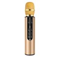 thumbnail image 1 of K6 Handheld Wireless Bluetooth compatible Condenser Microphone Karaoke Speech Mic Speaker - Golden, 1 of 2