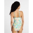 thumbnail image 3 of No Boundaries Scoop Neck One Piece Swimsuit with Keyhole, Women's XXS-XXL, 3 of 5