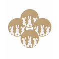 thumbnail image 7 of 13 Inch Round Placemats Set of 4, Easter Bunny Non Slip Heat Insulation PP Table Mats, Cute Rabbit Family Vintage Brown Abstract Washable Place Mats for Kitchen Dining Party Table Decor, 7 of 7