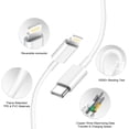 thumbnail image 2 of 2 pack For Apple iPhone 14 13 12 11 Super Fast Charger-Apple MFi Certified-High Speed iPhone Charger-2-Pack 20W PD USB C 3FT Wall Charger Compatible with iPhone 14/ 13/13Pro/12/12 Pro/11/11Pro, 2 of 6