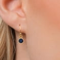 thumbnail image 3 of Gem Stone King 14K Yellow Gold Blue Sapphire Earrings for Women | 1.20 Cttw | Gemstone September Birthstone | Round 5MM, 3 of 6