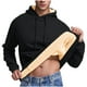 thumbnail image 2 of Sudadera con capucha, suéter de cuello alto, elástico, de color sólido, para hombre, suéter de cuello alto, abrigo de poliéster., 2 of 7