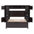 thumbnail image 6 of Full Size Bed Frame with Bookcase Headboard & 4 Drawers, Captains Bed with Charging Station, Wood Storage Bed for Kids Teens Adults, Espresso, 6 of 9