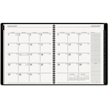 Monthly Appt Book - At-A-Glance AAG70260X05 Desk Monthly Appt Book, Textured, 2PPM, 9 in. x 11 in., Black