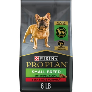 Purina pro plan High Protein Small Breed Dog Food, Shredded Blend Beef & Rice Formula - 6 lb. Bag