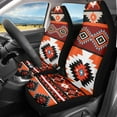 thumbnail image 3 of Yuyamidu Orange Aztec Southwest Car Seat Cover Front Seats Only Full Set of 2, Gemoetric Bucket High Back Car Front Seat Covers, Universal Fit, 3 of 6