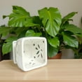 thumbnail image 5 of Orchid Pots with Holes Square Ceramic Orchid Planter Pots 5.5 inch (White), 5 of 18