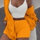 thumbnail image 1 of Puntoco Conjuntos De Ropa De Salón De 3 Piezas para Mujer, Ropa De Casa Informal Suave De Felpa, Conjunto De 3 Piezas De Manga Larga Sólida, Liquidación Puntoco Puntoco-3725, 1 of 6