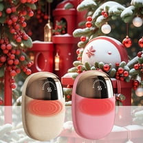 Nkmbld Rechargeable Hand Warmers, Intelligent Digital Display Hand Warmer Three Temperature Heating Portable Hand Warmer for Men Women, White