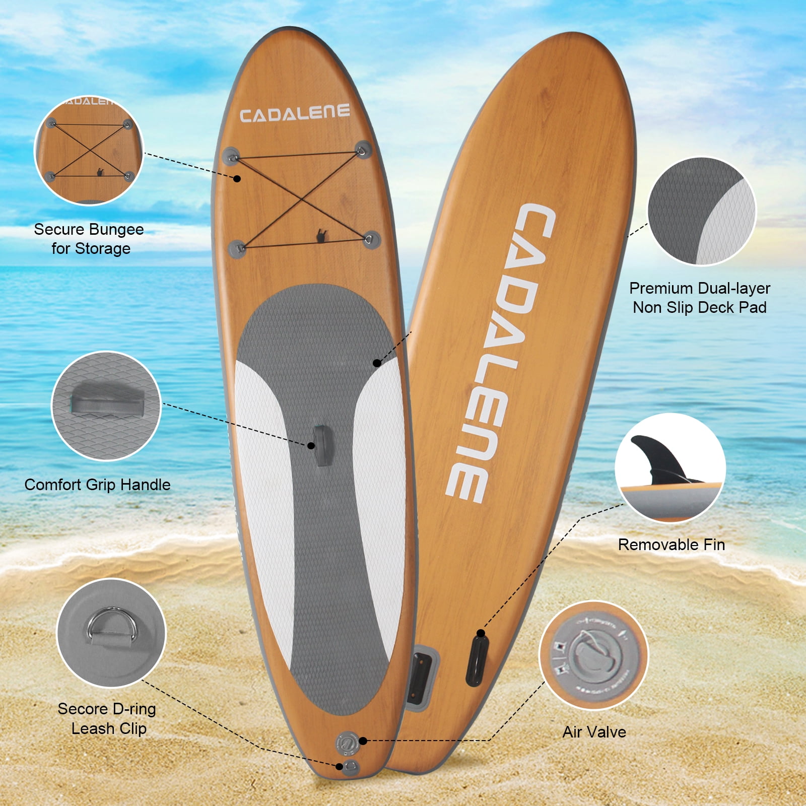OZVMZQ  10'8'' Inflatable Stand up Paddle Board , Extra Wide SUP, with Premium Accessories Included Waterproof Dry Bag ,for Yoga Fishing